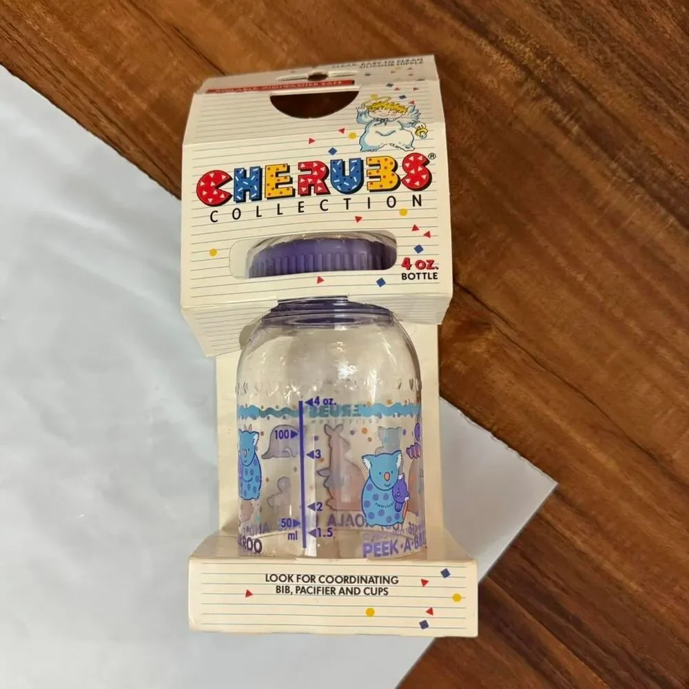 VINTAGE AUTHENTIC NEW IN BOX Playtex Cherubs 1992 baby bottle 4oz